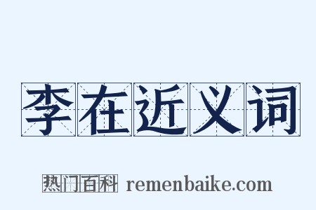 李在近义词是什么意思的图片
